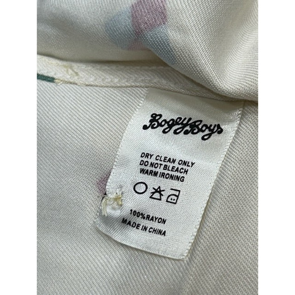 NWOT Bogey Boys by Macklemore Men's The Rectangle Button-Up Shirt Yellow Size M - Picture 3 of 8